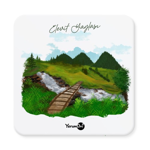 Yöresel Kafa Elevit Bardak Altlığı Seti