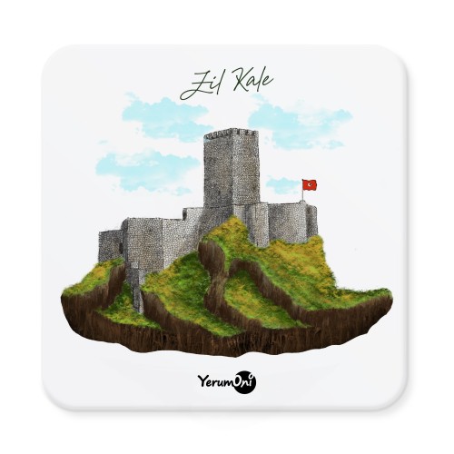 Yöresel Kafa Zil Kale Bardak Altlığı Seti