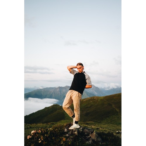 Siyah Keşan Oversize Tshirt