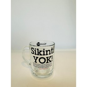 Sikinti Yok Cam Kulplu Bardak
