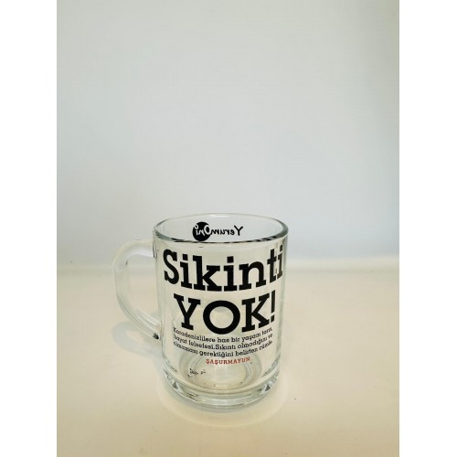 Sikinti Yok Cam Kulplu Bardak