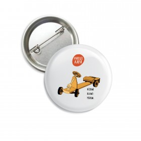 Yerumoni Tahta Araba Buton Rozet