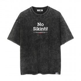 No Sikinti Yıkamalı Oversize Tshirt